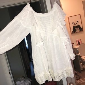 white off the shoulder top